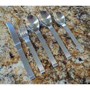Dansk Thebe 5 Pieces Knife Fork Spoons 18/10 Satin Stainless Steel